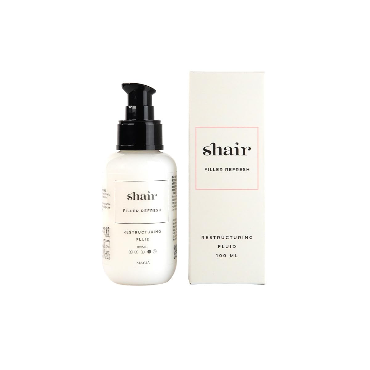 Shair Filler Refresh: fluido ristrutturante, rivitalizzante, tonificante, setoso, districante, per capelli opachi, secchi, trattati, con doppie punte. Prodotti districanti Naty Shop Default Title