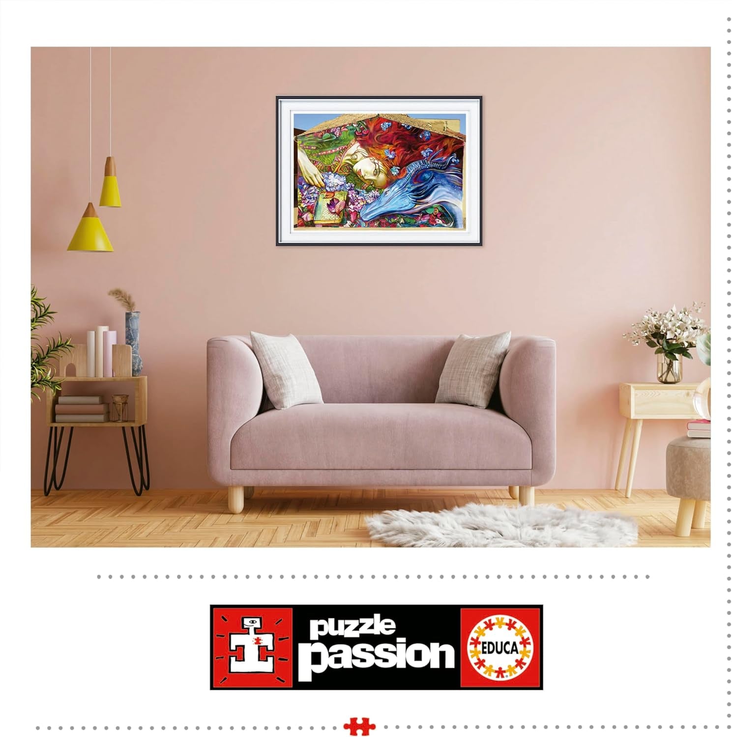 Educa - Puzzle da 1000 pezzi per adulti | Sant Jordi, Giglio Mattone. Dimensioni: 68X48 cm. Include la colla per puzzle Fixpuzzle. Per 14 anni (19926) Puzzle Naty Shop