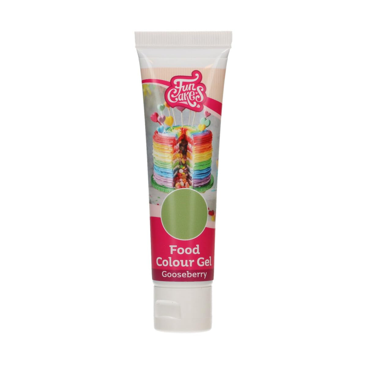 Funcakes Gel Colorante alimentare all'uva spina: colorante alimentare altamente concentrato per impasti, panna, fondente e marzapane. Dosaggio facile. Una sola goccia per creare colori vivaci. Halal. 30 g.