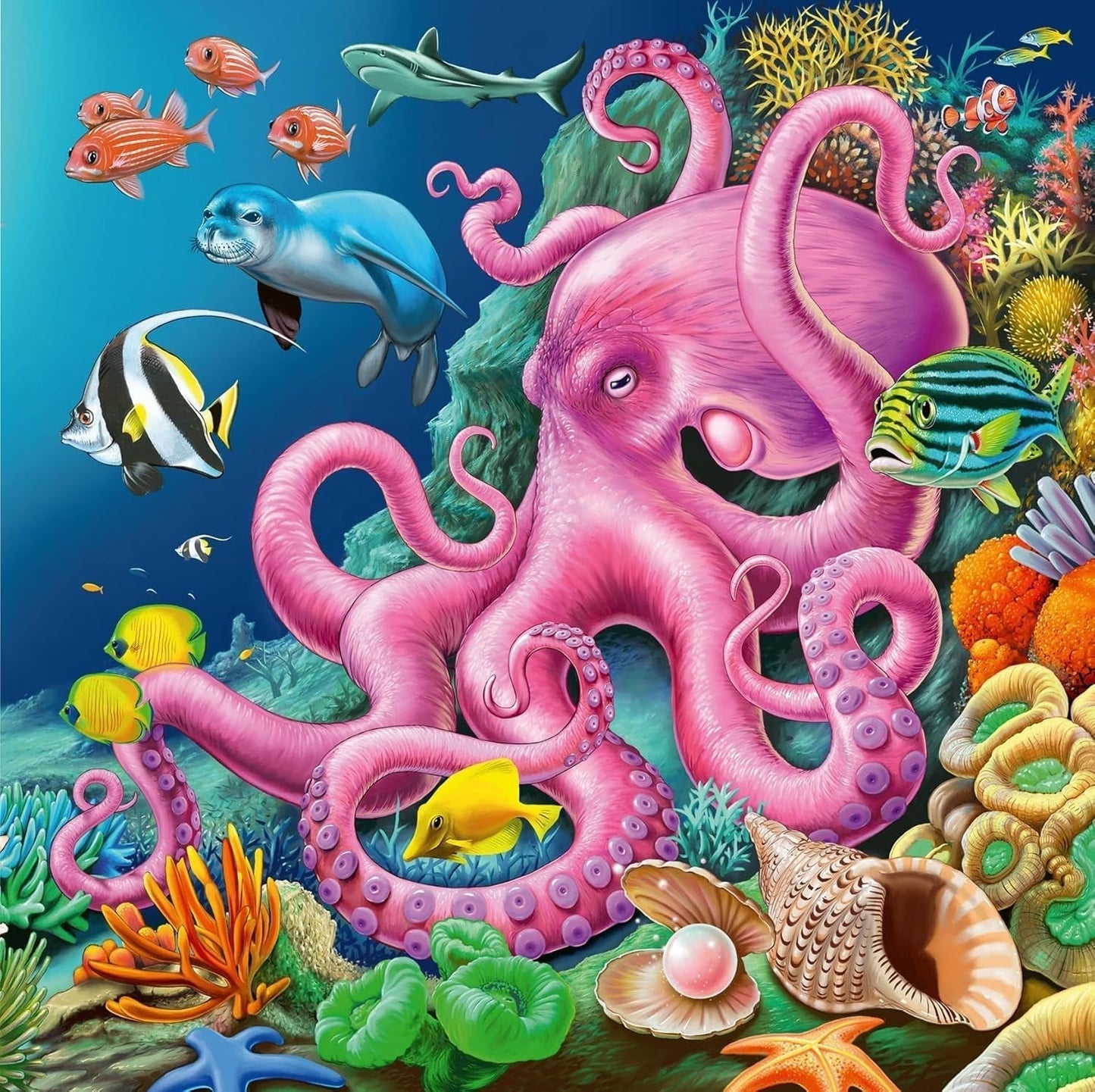 Puzzle per bambini Ravensburger - 12000859 Incantevole mondo sottomarino - Puzzle 3X49 pezzi per bambini dai 5 anni in su Puzzle Naty Shop