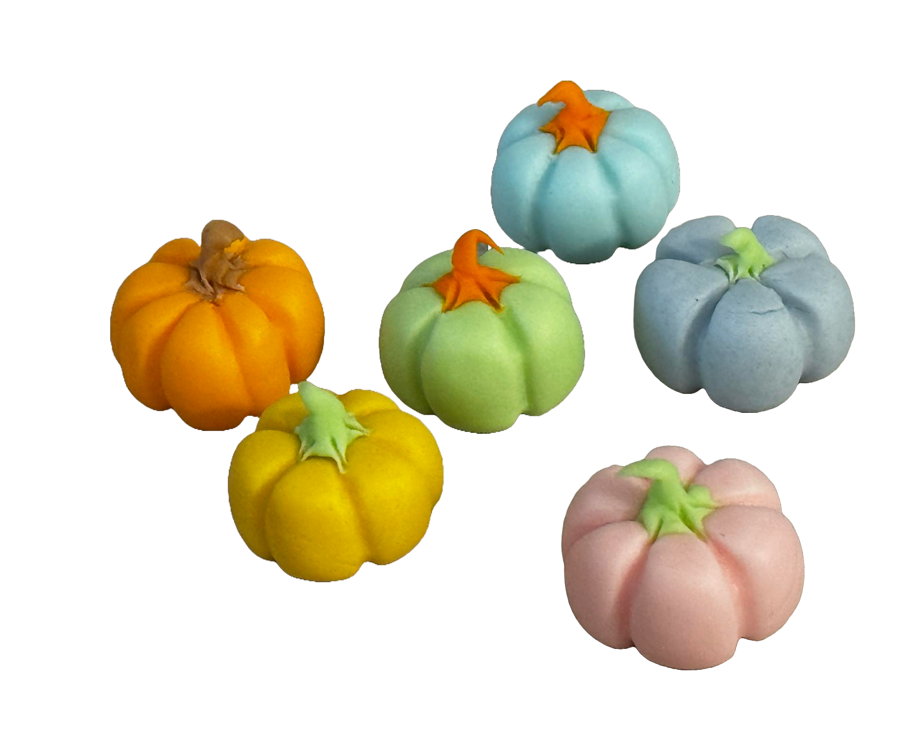 Set di 6 decorazioni commestibili in pasta di zucchero, Decorazioni in pasta di zucchero Bostani Naty Shop