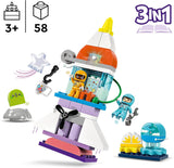 LEGO DUPLO Space Shuttle 3 in 1 Tante Avventure Set Spaziale Razzo Giocattolo per Bambini Giocattolo di Scienza delle Costruzioni Sviluppo precoce delle Capacità Motorie Regalo per bambini di 3 anni 10422 Set di costruzione Beuche den LEGO-Store