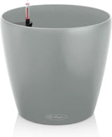 LECHUZA Classico Color ECO 35 Vaso da fiori grigio chiaro con sistema di irrigazione e indicatore del livello dell'acqua | Realizzato in plastica riciclata al 100% | Finitura opaca | Ø 34,5 x 32,5 cm | 18930