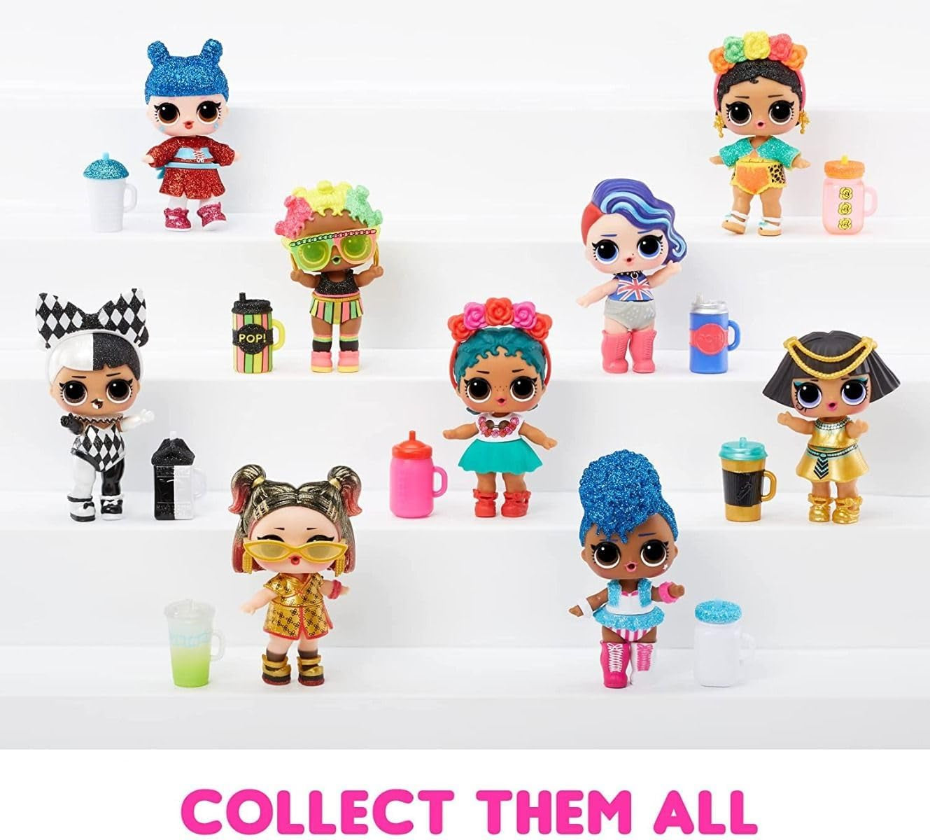 LOL Sorpresa! World Travel Tots - Bambola alla moda con 8 sorprese - Messaggio segreto, moda, accessori e altro - Assortimento casuale da collezione - Regalo per bambini dai 4 anni in su