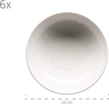 MÄSER 931461 Dalia Servizio da tavola per 6 persone in porcellana per hotel di alta qualità, bianco, set di piatti da 12 pezzi in design vintage, porcellana resistente