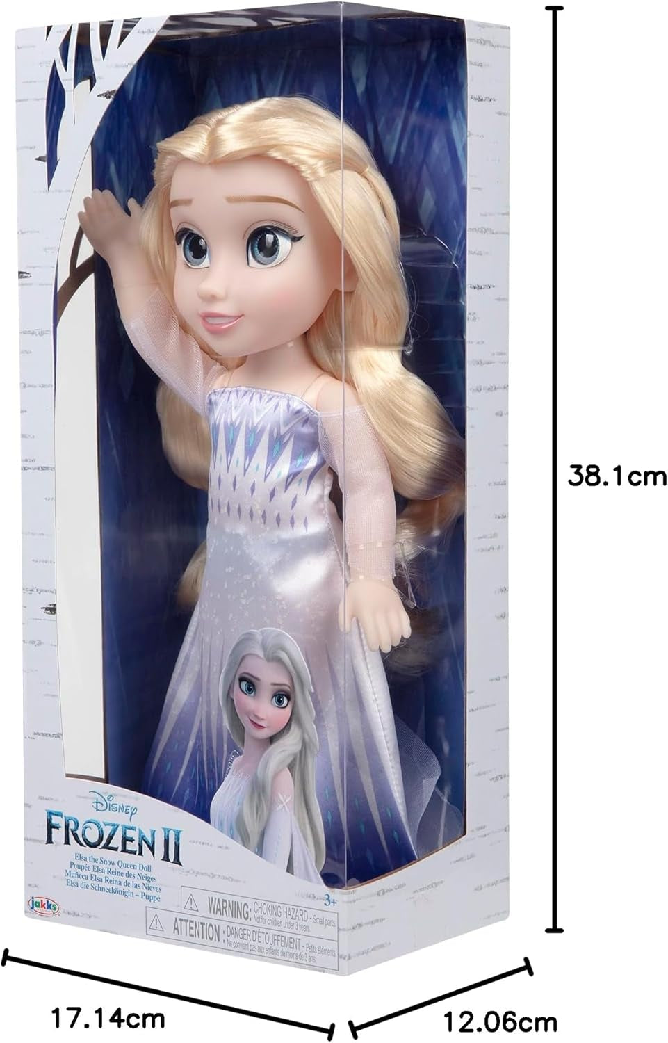 Disney Frozen 2 Elsa Doll - Bambola snodabile alta 35 cm con abito alla moda iconico e capelli lunghi e fluenti per un divertimento extra, per ragazze dai 3 anni in su, 214894