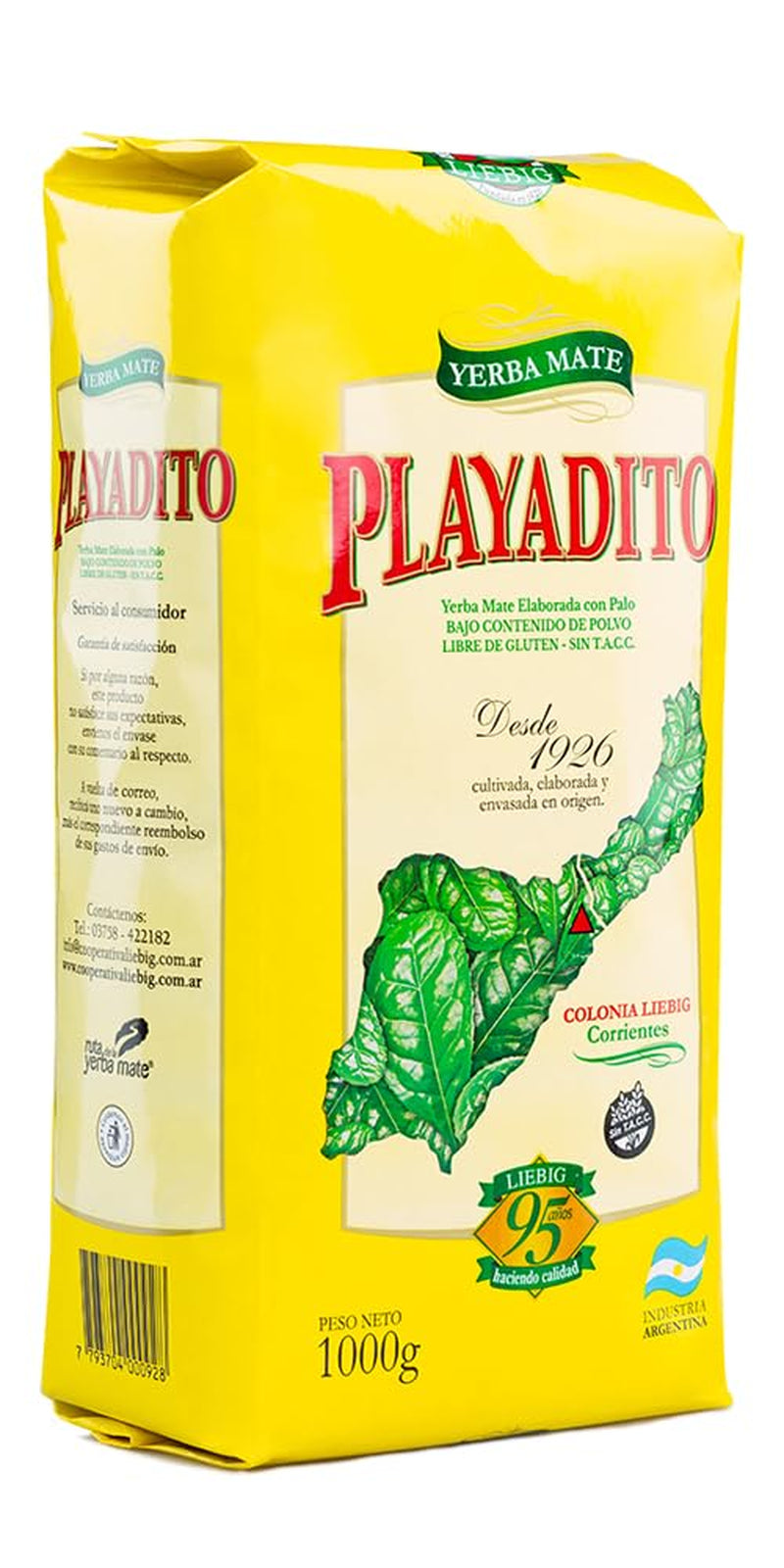 Tè Yerba Mate 1 kg - confezione da 3 - antiossidante, energizzante, contiene minerali e vitamina B - proveniente dall'Argentina
