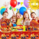 Set di stoviglie per feste a tema pompiere Decorazioni per feste di compleanno pompiere 61 pezzi per 20 ospiti