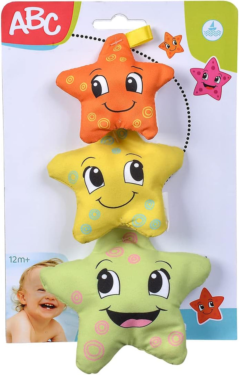 Simba 104010071 - ABC morbida stella marina, giocattolo per bambini, stelle in tessuto riempite di polistirolo, 3 pezzi, a partire da 6 mesi Giocattoli Bebe Naty Shop