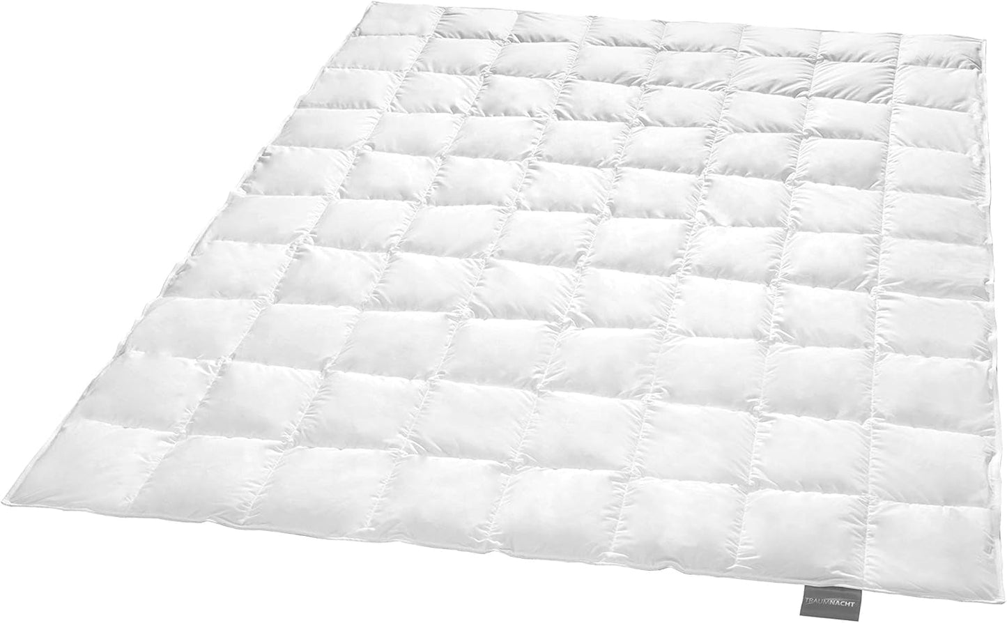 Traumnacht Basic Piumino leggero con nuova piuma bianca (60%) e piume (40%), DIN EN 12934, 135 X 200 cm, certificato Down Pass e Oeko-Tex, prodotto secondo lo standard di qualità tedesco. Piumini e trapunte Naty Shop 90% piumino / 10% piume Coperta estiva leggera 155 X 220