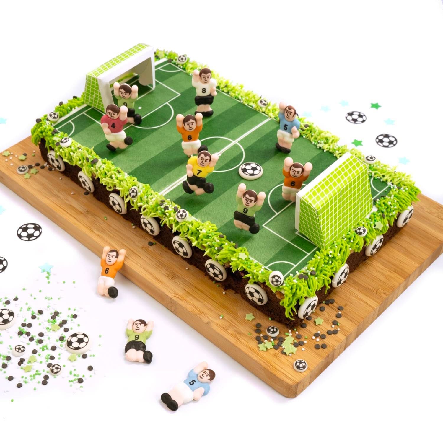 Günthart Backdecor 12 Giocatori e palloni da calcio in zucchero, 21 grammi Naty Shop