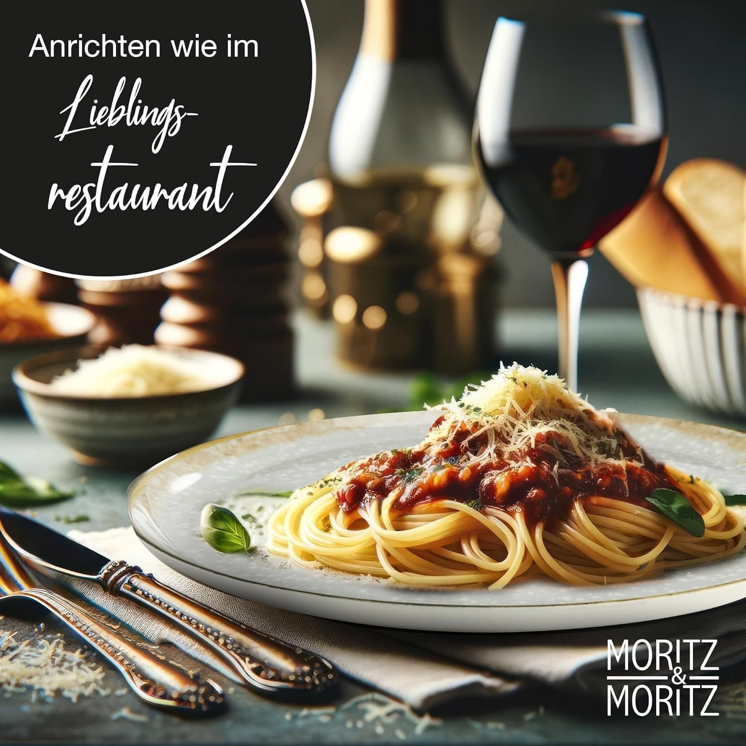Moritz & Moritz BLOSSOM servizio da tavola in porcellana per 6 persone, 18 pezzi - Stoviglie moderne dal design giocoso - Servizio da caffè di facile manutenzione con piatti e ciotole - Servizio combinato