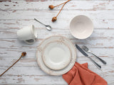 CreaTable, 23601, serie Romantic Vintage, set di stoviglie da 16 pezzi per 4 persone, servizio combinato in porcellana, lavabile in lavastoviglie e adatto al microonde, produzione di qualità