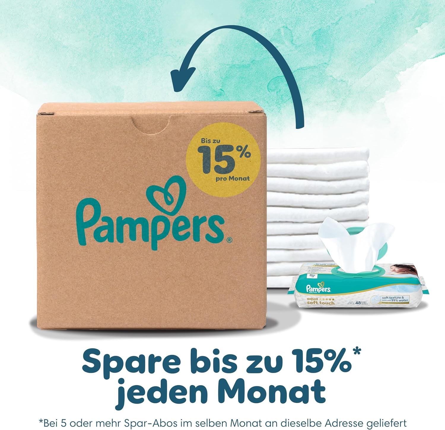 Pannolini Pampers Harmony taglia 1, 180 pannolini, 2kg-5kg, protezione delicata della pelle con protezione Pampers al 100%