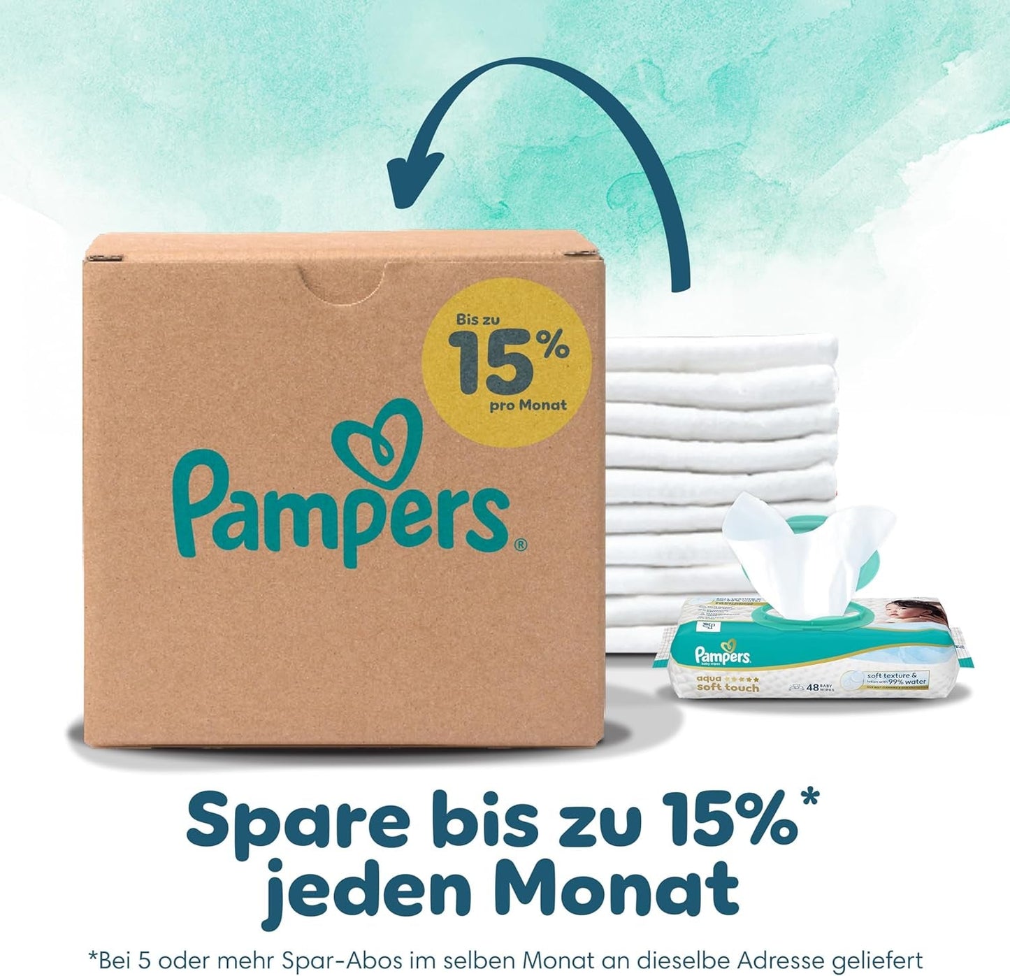 Pannolini Pampers Harmony taglia 4, 174 pannolini, 9 kg-14 kg, protezione delicata per la pelle con protezione Pampers al 100%