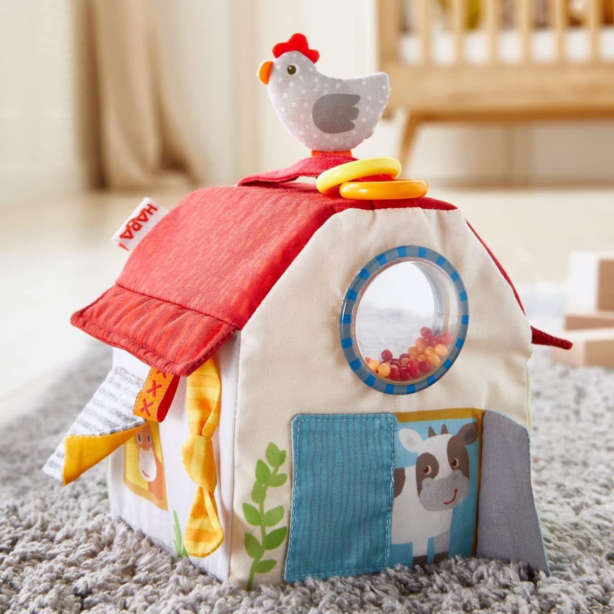HABA 306383 - Fattoria dei cubi da gioco, giocattolo multifunzionale da 6 mesi Giocattoli per bambini Naty Shop