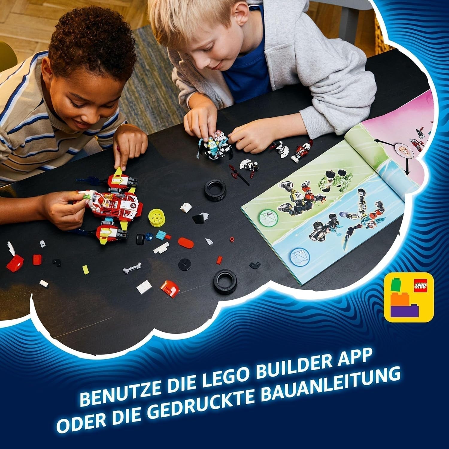LEGO Dreamzzz Cooper's Tiger Mech e Zero's Hot Rod Car, Macchinina giocattolo per bambini, Regalo per ragazzi e ragazze di 9 anni, Playset 2 in 1 con Mech e minifigure 71497 Set da costruzione Besuche den LEGO-Store