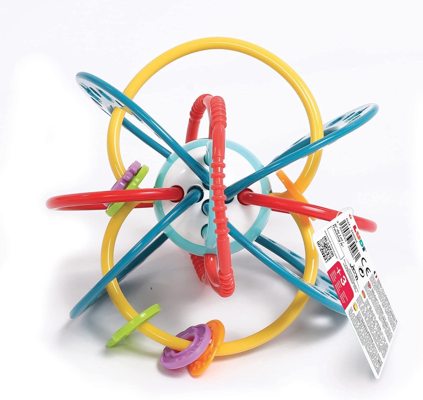 LUDI - Planet Bell - Giocattolo per bambini - A partire da 3 mesi - Colori vivaci, texture diverse e forma originale - Promuove la motricità fine e la destrezza Bebe Naty Shop Toys