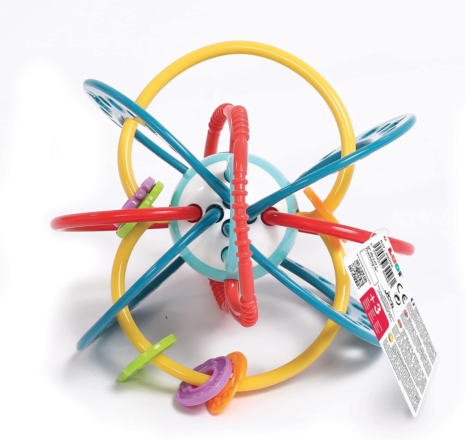 LUDI - Planet Bell - Giocattolo per bambini - A partire da 3 mesi - Colori vivaci, texture diverse e forma originale - Promuove la motricità fine e la destrezza Bebe Naty Shop Toys