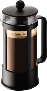 Caffettiera Bodum Kenya - 350 ml / 3 tazze - Vetro borosilicato con stampa francese manuale e acciaio inossidabile - Lavabile in lavastoviglie - Prodotto in Portogallo