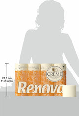 Carta igienica Renova 4 strati crema profumata, rotolo da 12 rotoli