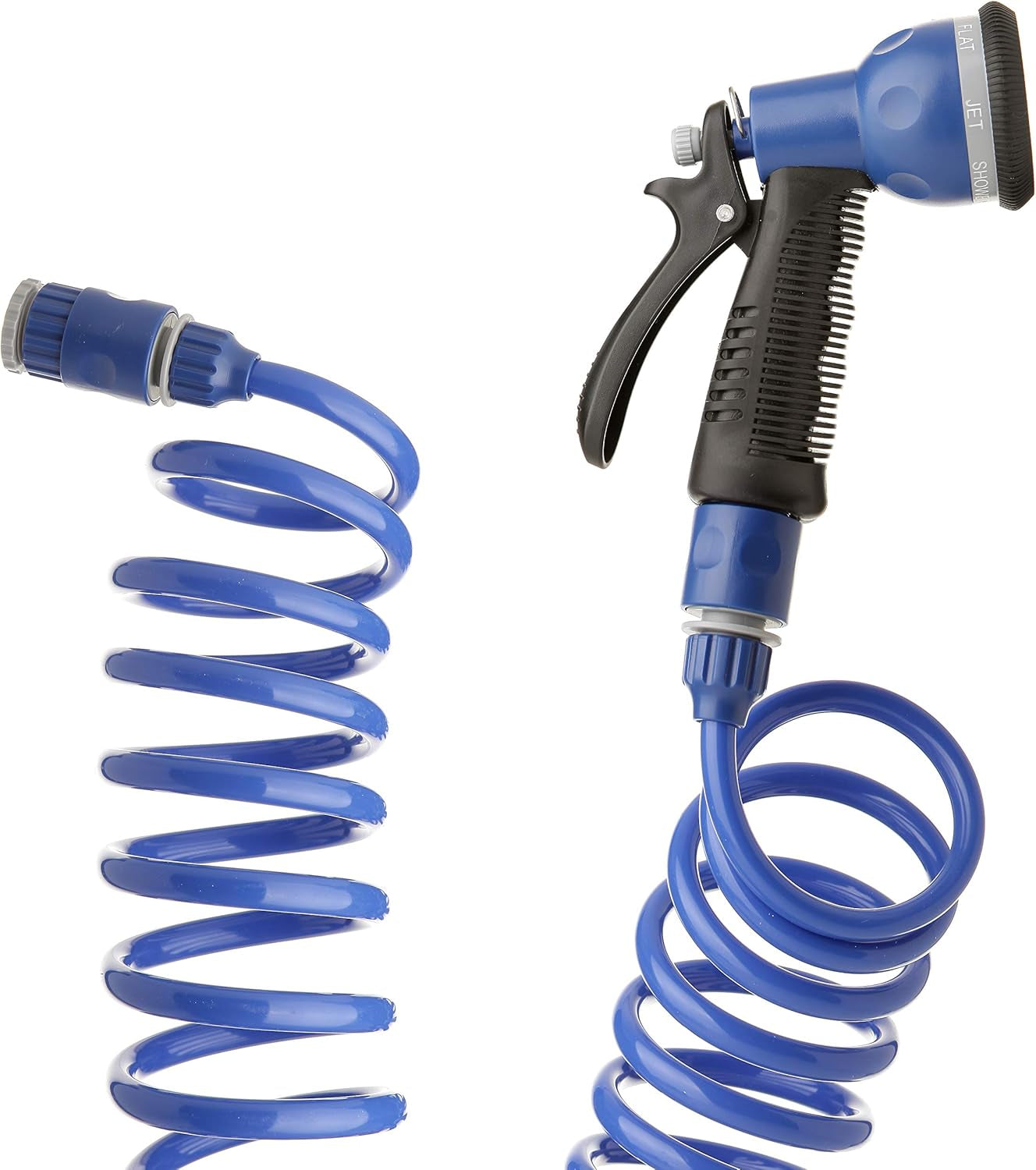 Set tubo spiralato TATAY 10 m con accessori in plastica con protezione UV, ideale per terrazze e piccoli giardini.