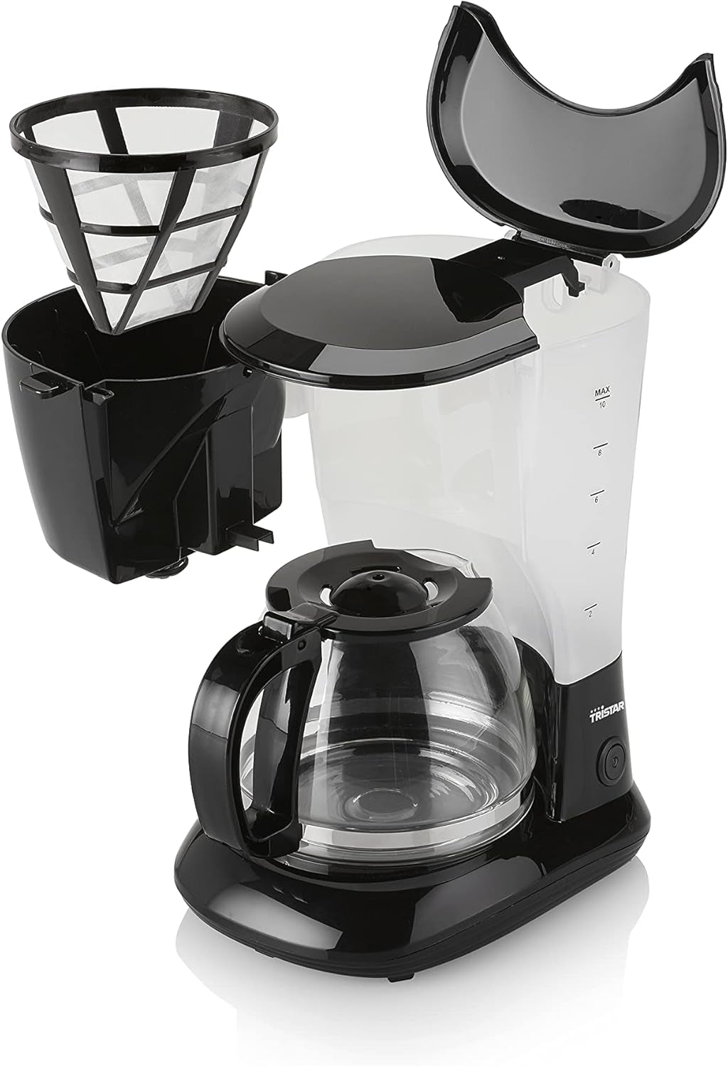 Caffettiera Tristar da 1,25 litri - Per 10-12 tazze, adatta anche per il campeggio, CM-1245, Nero
