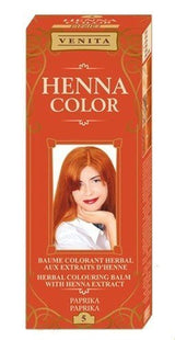 Henna Color 111 Balsamo per capelli biondo naturale Colore dei capelli Effetto colorante naturale per capelli Hennè Eco Tintura per capelli Naty Shop Paprika 1 pezzo (confezione da 1)