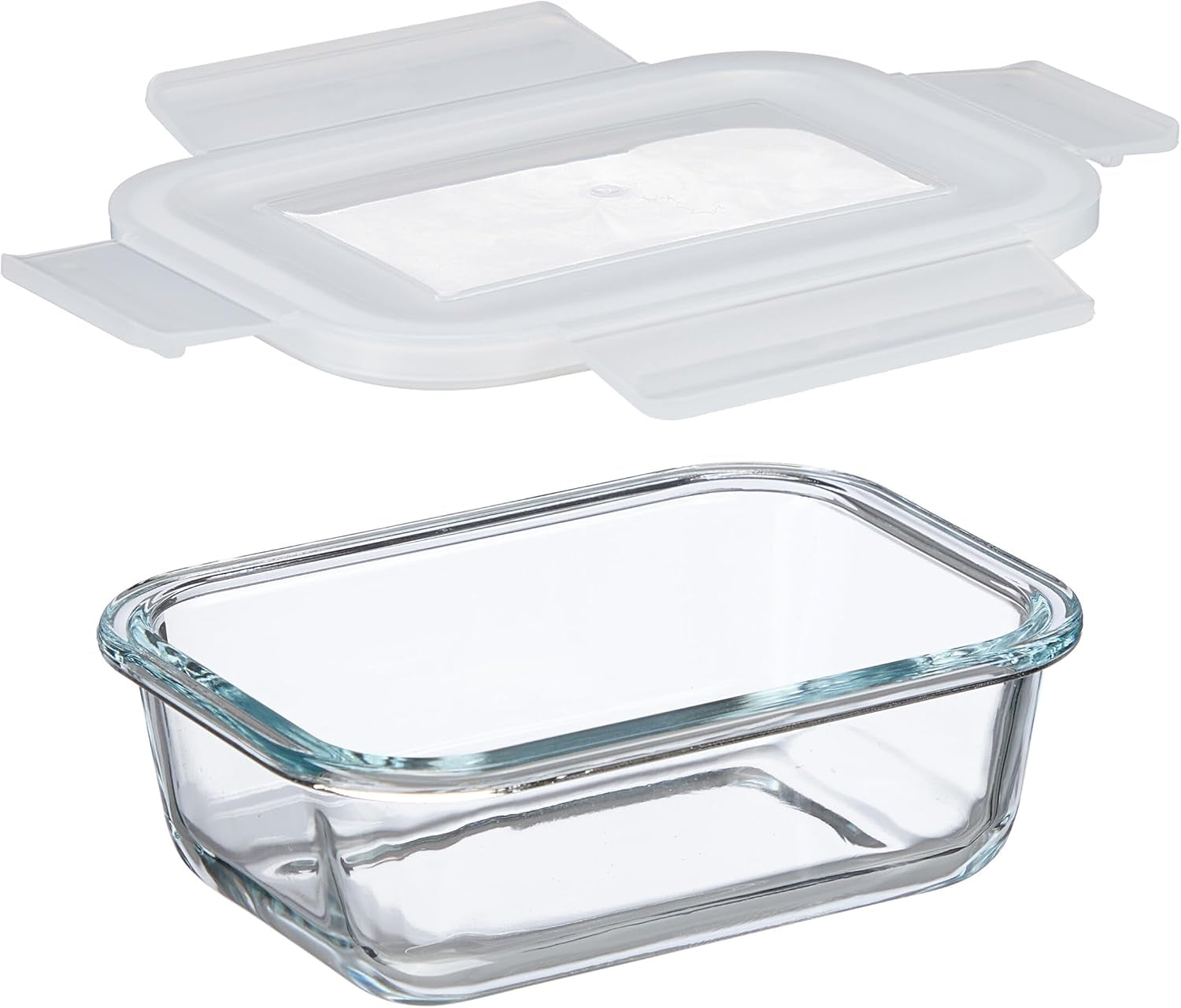 Relaxdays Contenitori in Vetro con Coperchio, Set da 6, 370ml, Contenitori per Alimenti, Coperchio in Plastica, Chiusura Ermetica, Barattolo di Vetro, Scatole Trasparenti per Alimenti Naty Shop