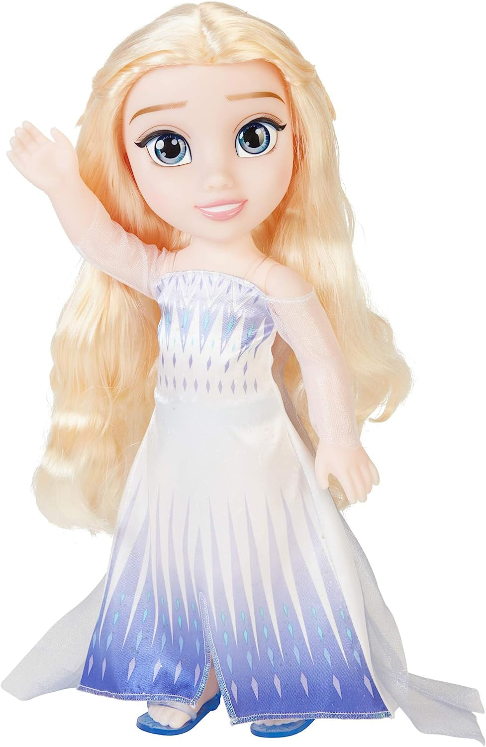 Disney Frozen 2 ELSA The Snow Queen Doll - Bambola mobile alta 35 cm con abito iconico alla moda e capelli lunghi e fluenti per un divertimento extra, per ragazze dai 3 anni in su, 214894 Naty Shop Dolls Titolo predefinito