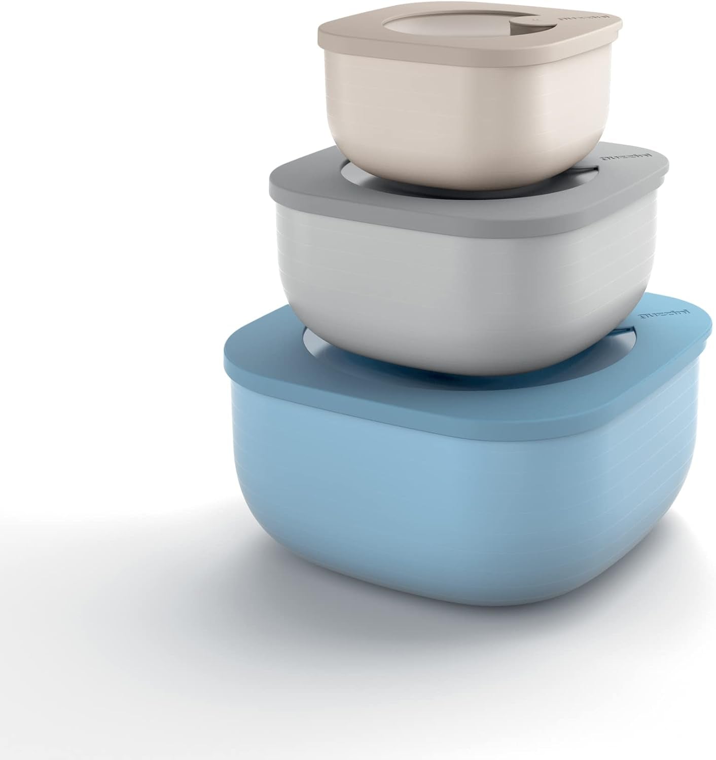 Guzzini - Kitchen Active Design, STORE&MORE Set 3 contenitori ermetici per frigo/freezer/microonde, alti - 19,5 x 19,5 x h12,3 cm | 750/1550/2800 cc- 17070852 Contenitori per alimenti Naty Shop 19,5 X 19,5 X 9,3 Cm Singolo