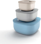 Guzzini - Kitchen Active Design, STORE&MORE Set 3 contenitori ermetici per frigo/freezer/microonde, alti - 19,5 x 19,5 x h12,3 cm | 750/1550/2800 cc- 17070852 Contenitori per alimenti Naty Shop 19,5 X 19,5 X 9,3 Cm Singolo