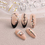 JMEOWIO 3D Nagelsticker Frühling Blume Nail Art Sticker Selbstklebend Nagelaufkleber 5D Stereoscopic Buntes Sommer Blumen Dekoration Nageldesign Zubehör 4 Blatt