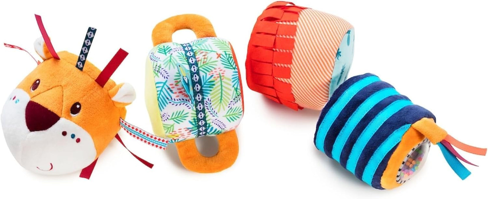 Lilliputiens - Rullo sonoro Jack Velcro - Giocattolo di attività colorato per neonati con diversi suoni e sonagli staccabili - Promuove l'ascolto e le capacità motorie - A partire da 6 mesi - 83064 Jucarii Bebe Naty Shop Titolo predefinito
