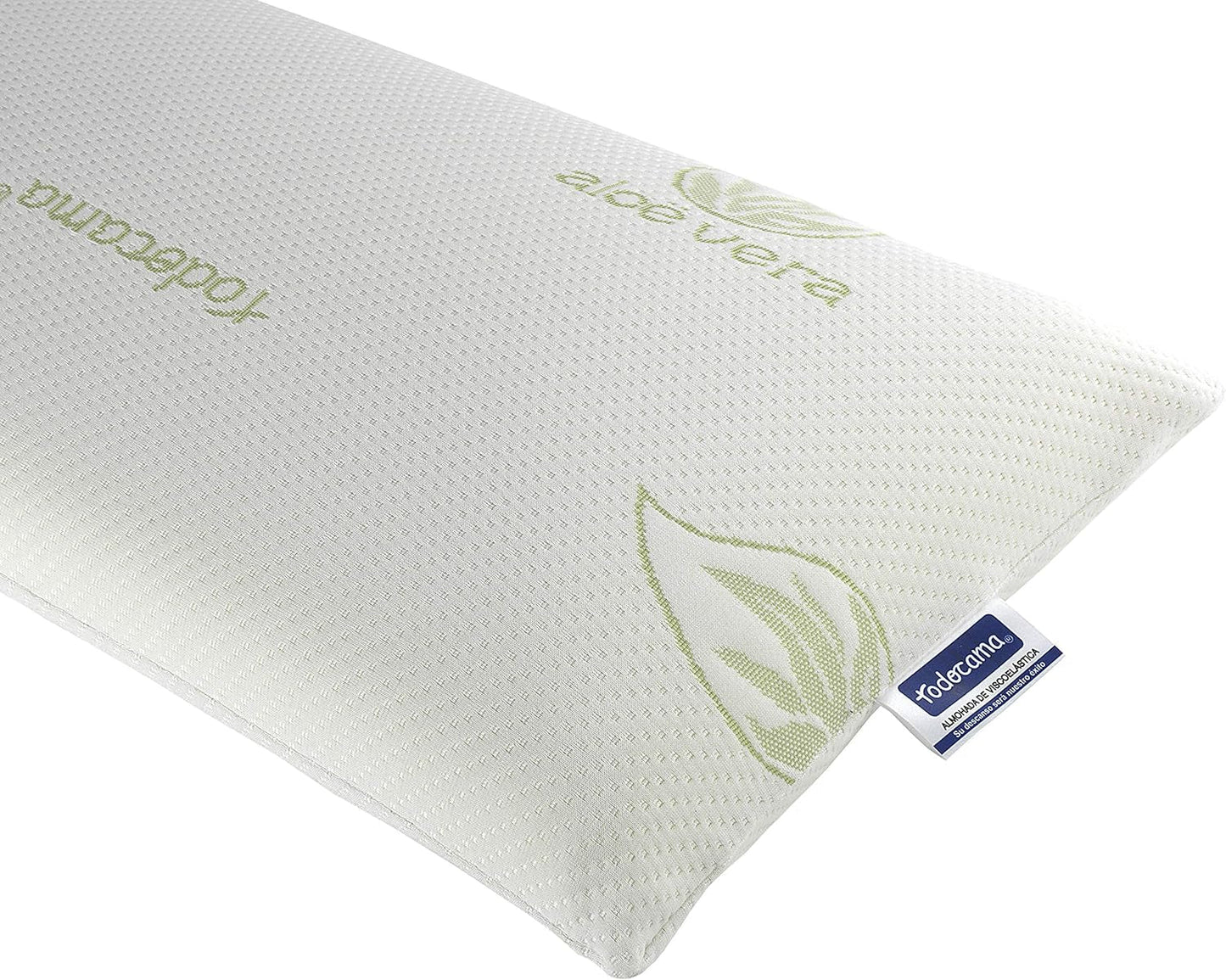 Todocama Todolit cuscino viscoelastico aloe vera plus, verde, 2 pezzi, 75 cm Naty Shop cuscini standard