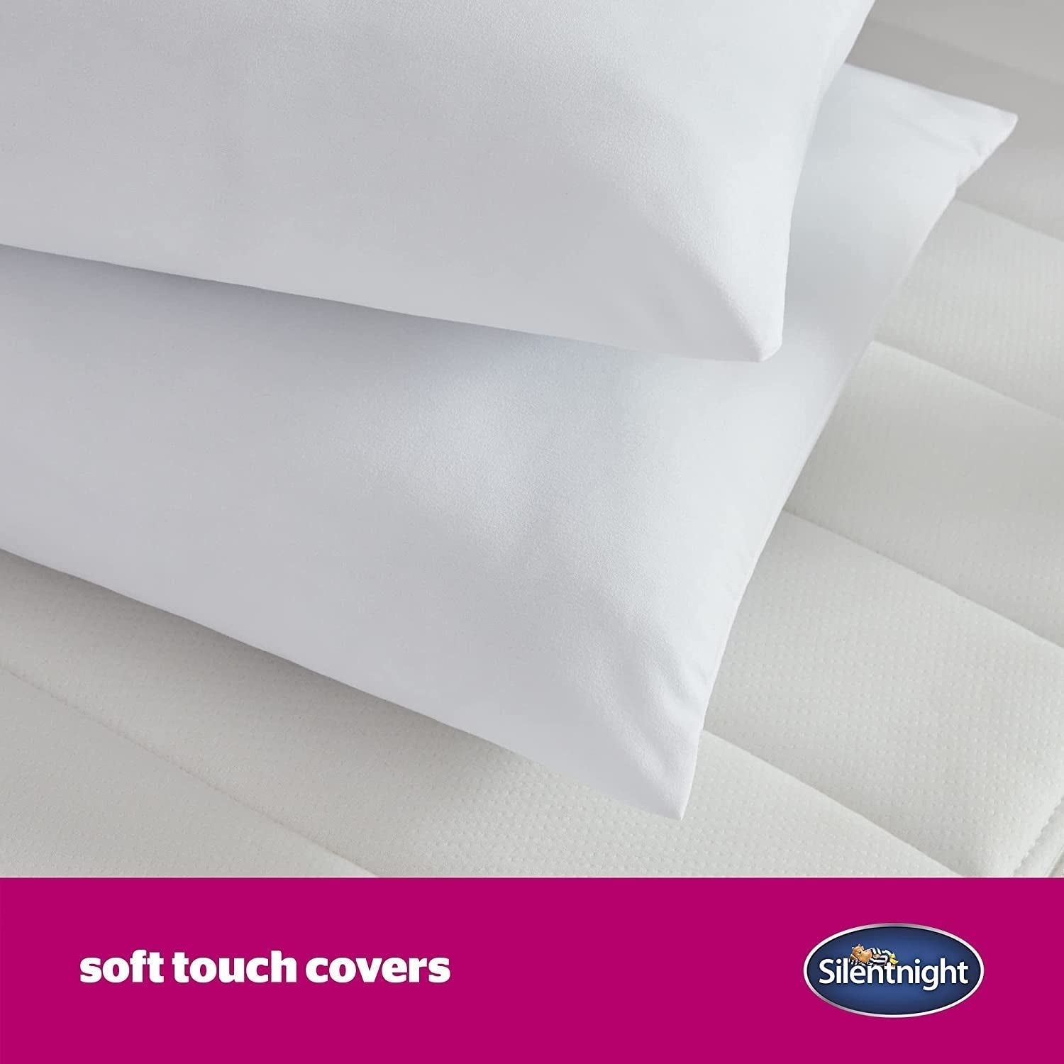Cuscino Silentnight Ultrabounce, bianco, microfibra, bianco, confezione da 2 cuscini standard Naty Shop