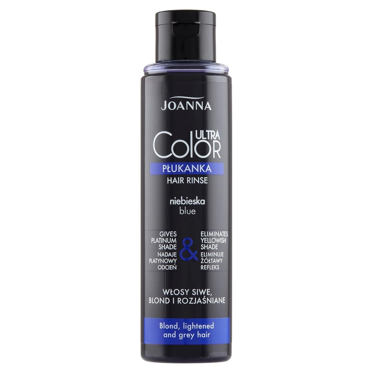 Joanna Ultra Color - Balsamo colorante rosa per capelli biondi e chiari - Rosa pastello - Lucentezza naturale - Rimuove la tinta gialla dai capelli grigio-biondi - Effetto temporaneo - Tintura per capelli Platinum 150 ml Naty Shop 150 Ml (1 confezione)