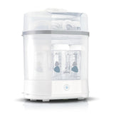 Sterilizzatore Modulare Chicco con Funzione Asciugatura, Sterilizzatore Biberon, Anello Dentizione e Ciuccio con Auto-Stop, Adatto al Microonde, Adatto per sterilizzare fino a 6 biberon da 330ml