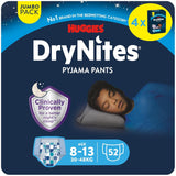 Huggies DryNites Pannolini bagnanti notturni super assorbenti per ragazzi 8-13 anni (30-48 kg) 27 pannolini (3 x 9 pezzi)