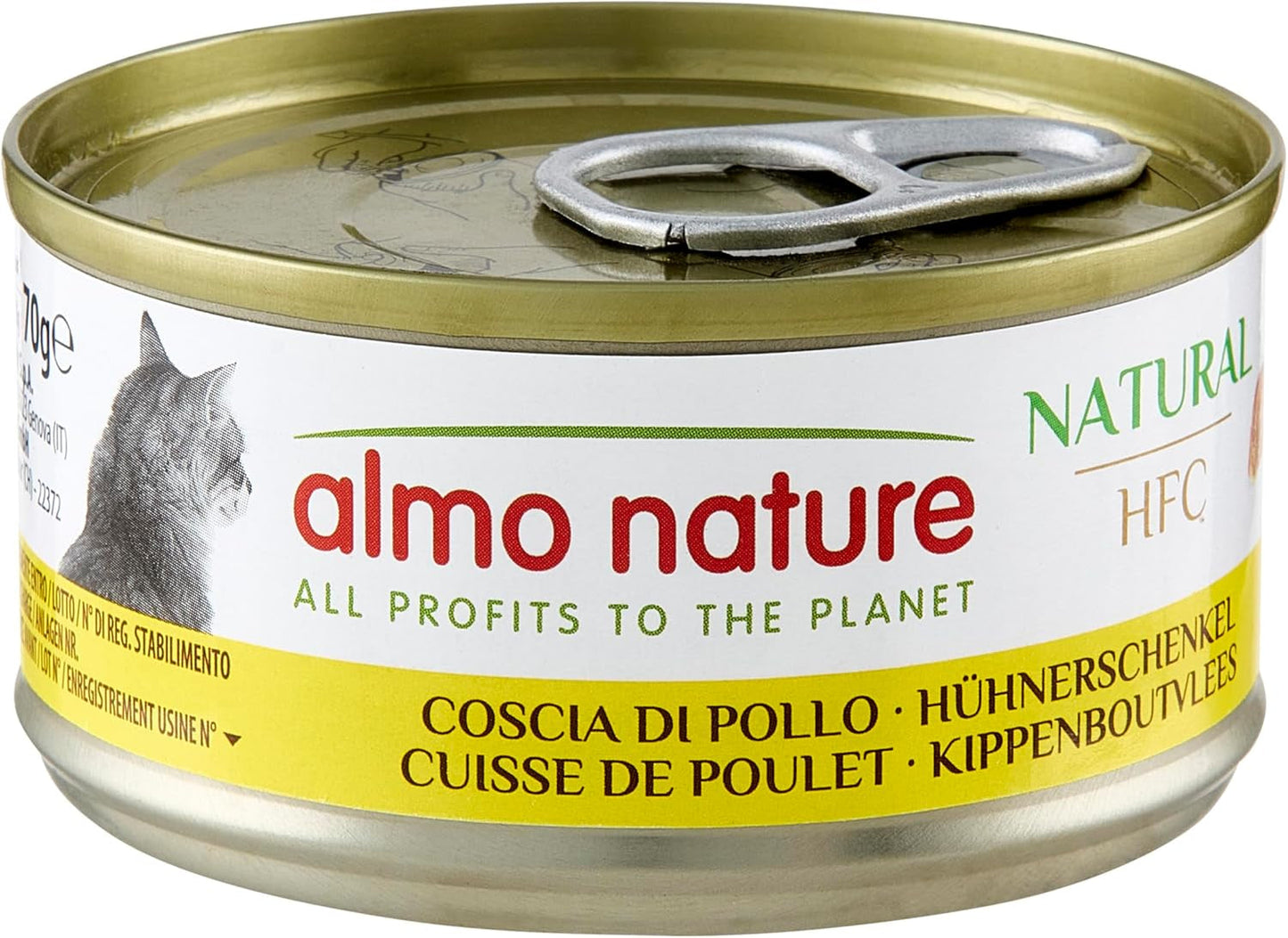 Almo Nature HFC Cibo umido naturale per gatti - Cosce di pollo, confezione da 24 (24 x 70 g)