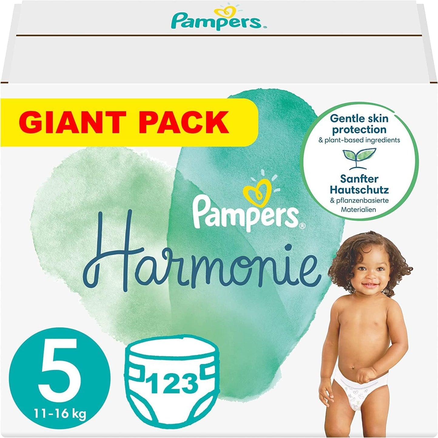 Pannolini PAMPERS Harmony taglia 5, 123 pezzi (11-16 kg)