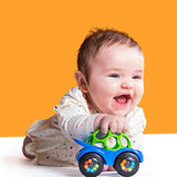 Bright Starts, Oball, Macchinina con sonaglio, Giocattoli per bambini verde-blu Naty Shop