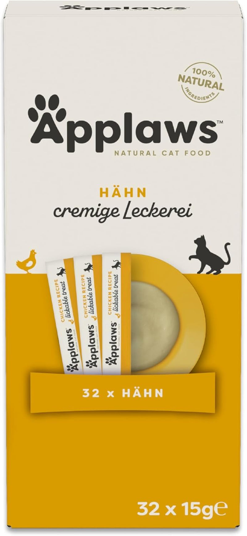 Applaws Snack cremoso senza cereali per gatti e gattini, 32 bustine x 15 g