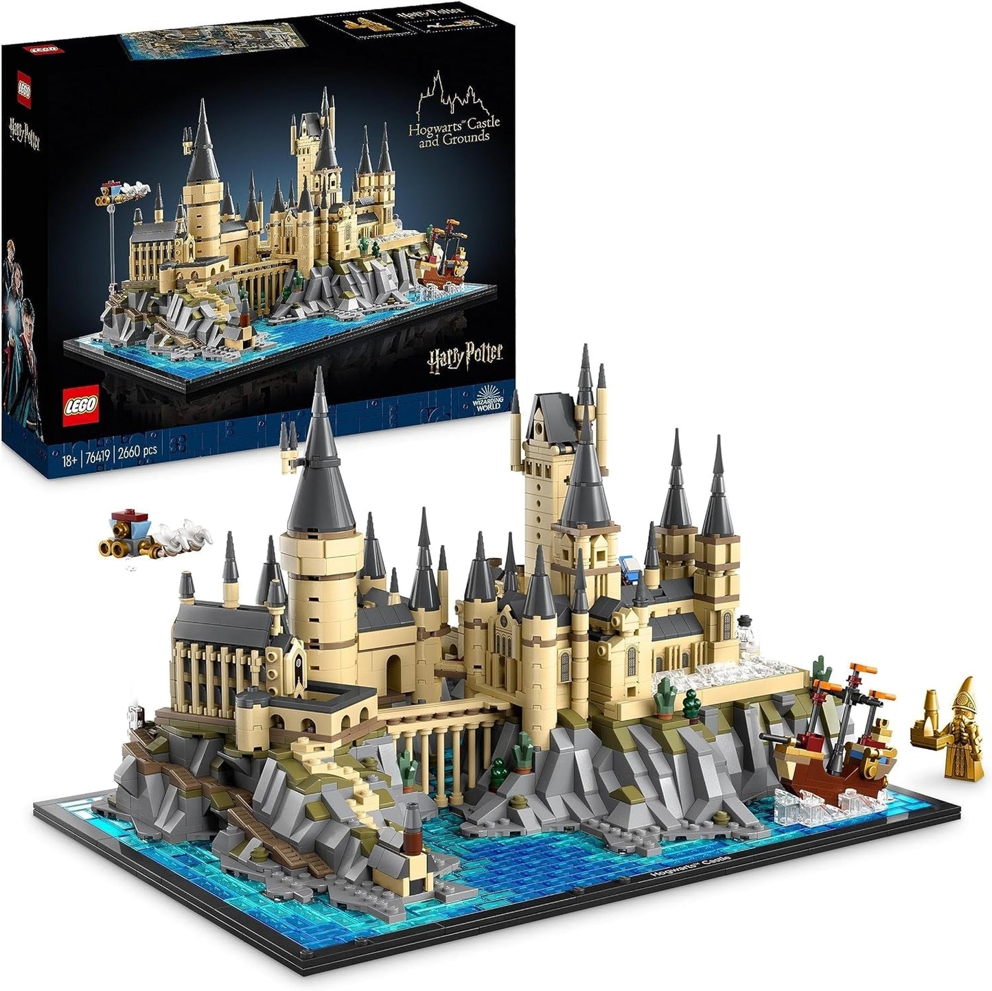 Castello di Hogwarts LEGO Harry Potter con le ali del castello - set da collezione per adulti con torre principale e torre astronomica, camera dei segreti e minifigure dell'architetto - regalo per donne - 76419 Set da costruzione Besuche den LEGO-Store Single