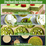 Alyvisun Set Matcha, Set da tè Matcha da 5 pezzi con teiera Matcha e supporto per tè Matcha, cucchiaino, cucchiaino da tè, set da tè Matcha per gli amanti del matcha, ideale per principianti ed appassionati