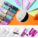 40 Stick per Capsule Smalto Artificiale, Pratico Ventaglio, Nail Art (40, Trasparente)