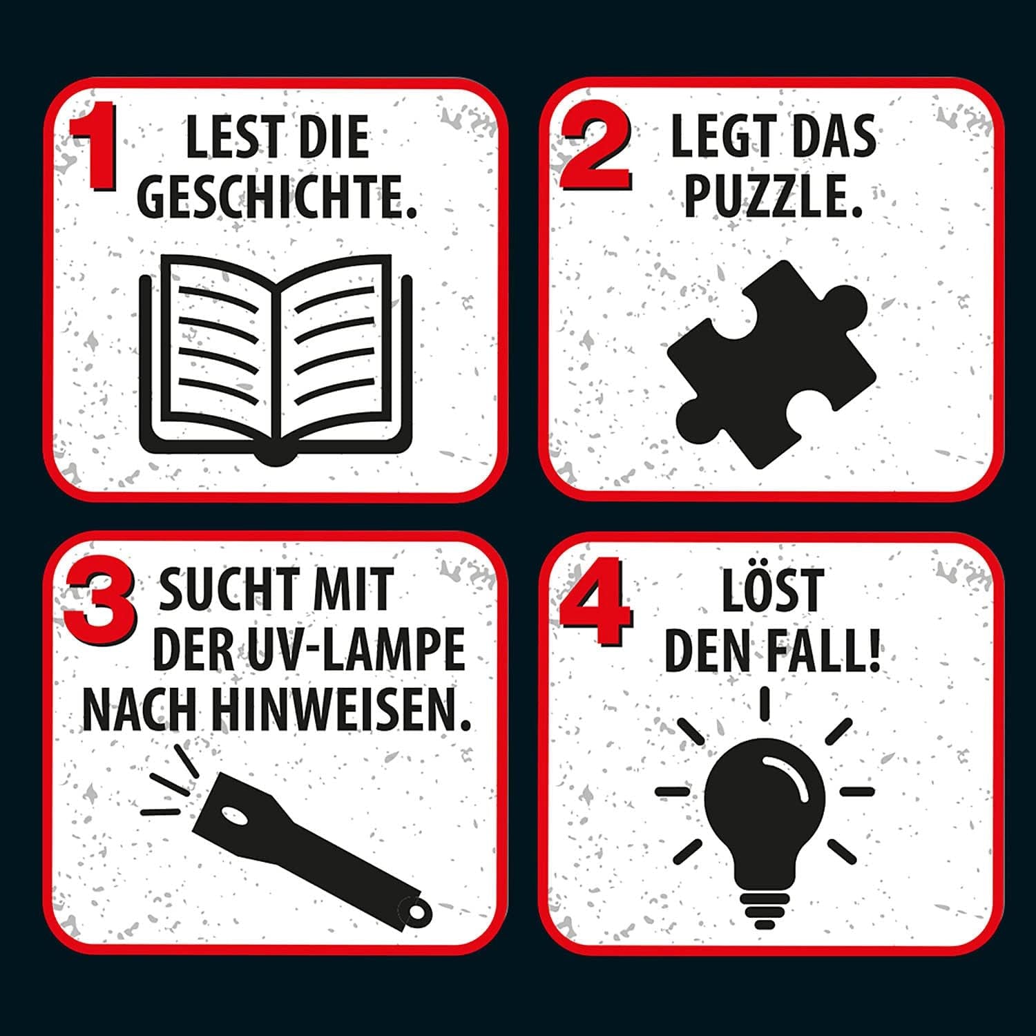 I Tre??? - Crime Puzzle - La Villa dei Puzzle By KOSMOS 697976, 300 pezzi, Si illumina al buio, Con lampada UV, Lettura, Puzzle, Soluzione di enigmi, Puzzle da detective Da 10 anni Puzzle Naty Shop