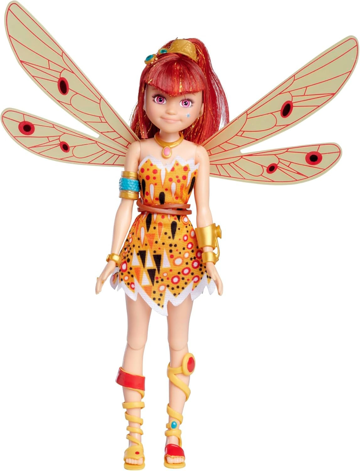 Simba Mia and Me Yuko Doll, Elfo con ali e gambe mobili, 3 fermagli per capelli, 3 braccialetti e collane, 23 cm, dai 3 anni in su