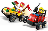 Furgone per la consegna delle pizze LEGO City vs. Camion delle pizze - Giocattolo Soapbox per ragazze e ragazzi dai 5 anni - Set da costruzione con 2 minifigure di autisti - Regalo di compleanno e di festa 60458 Set da costruzione Besuche den LEGO-Store