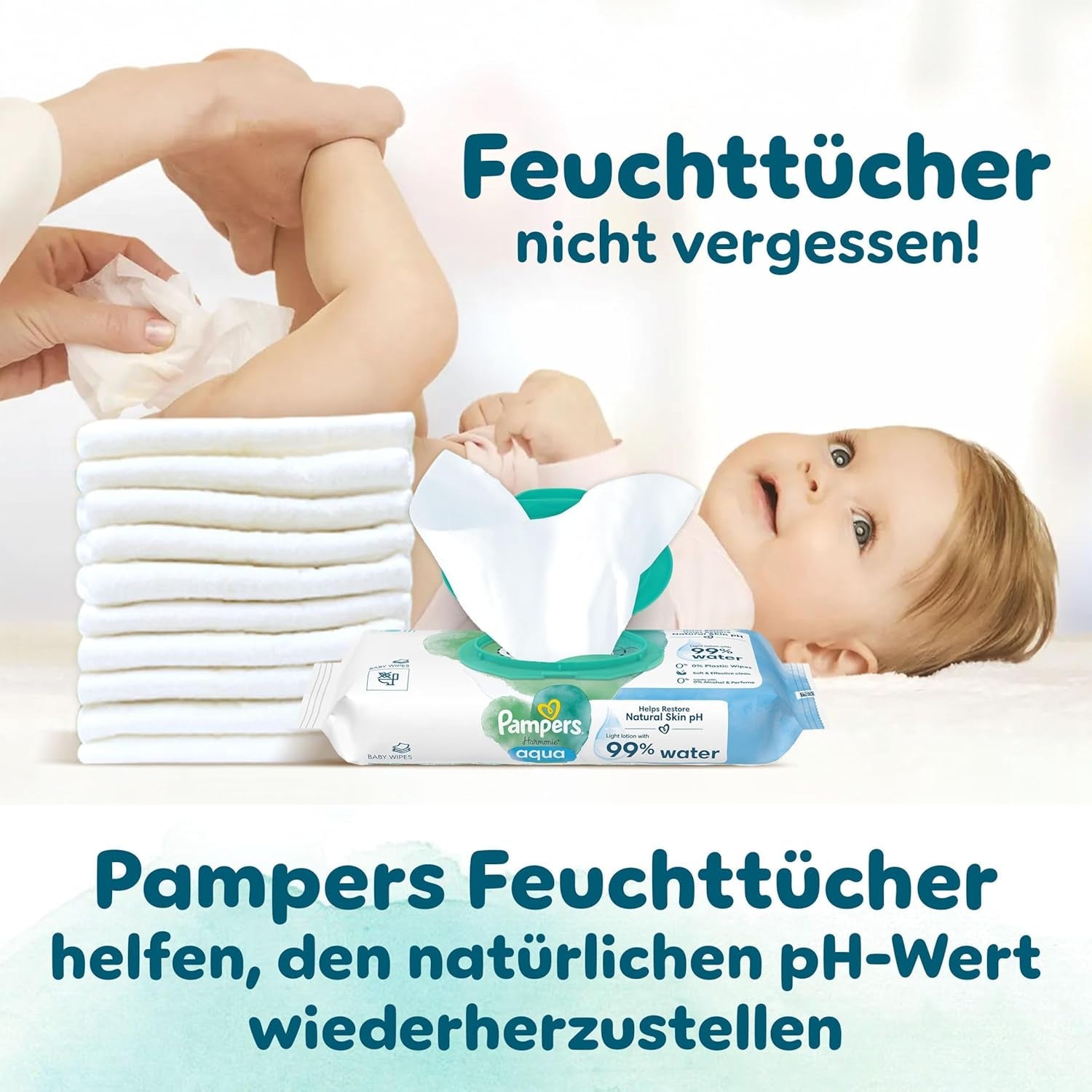 Pannolini Pampers Harmony taglia 4, 174 pannolini, 9 kg-14 kg, protezione delicata per la pelle con protezione Pampers al 100%